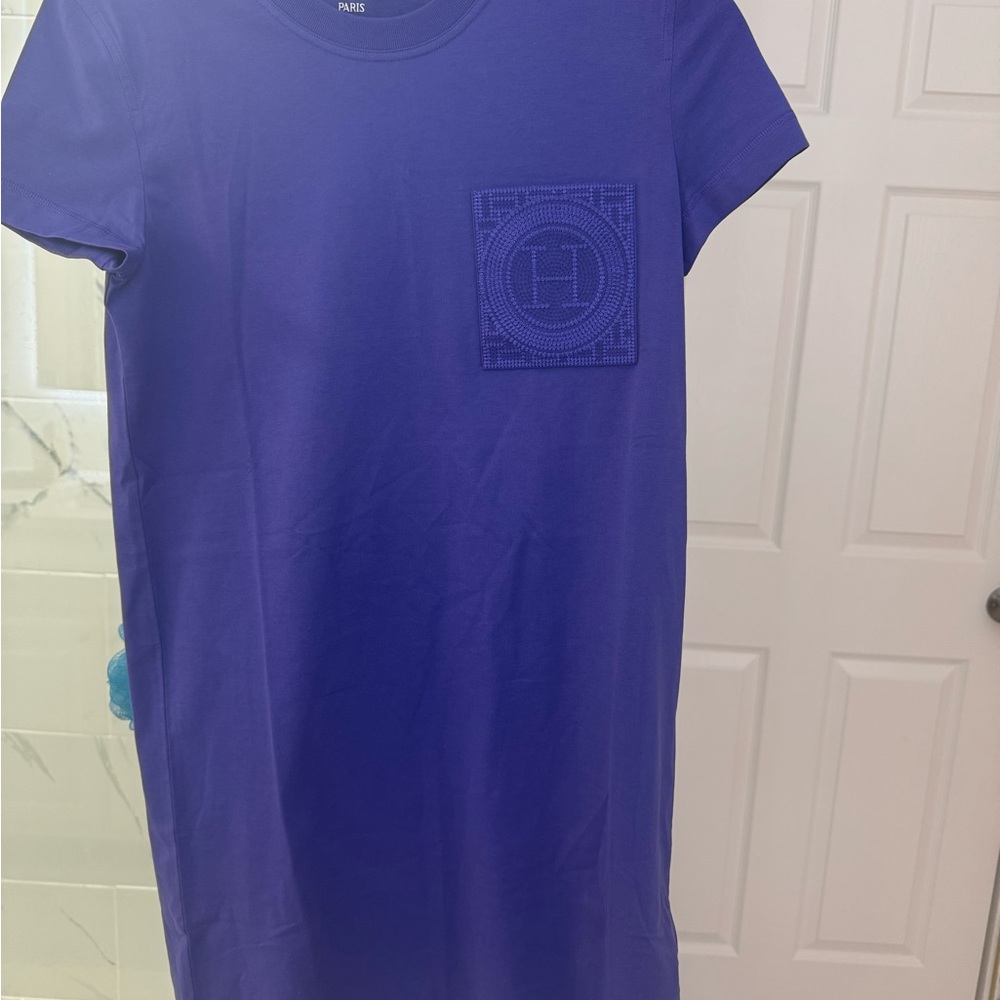 Hermes brand new with sticker Purple T-Shirt Dress size 34